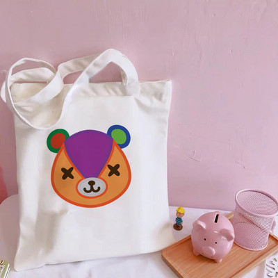 Animal Crossing Slatke platnene torbe na rame Harajuku Messenger ženske torbe velikog kapaciteta Kawaii torbe Smiješna torba za kupnju sa crtanim printom