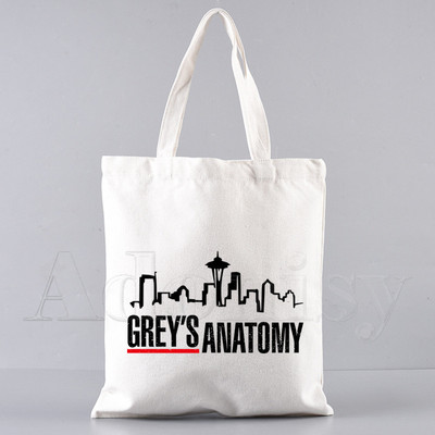 Grays Anatomy Shopping Bag Bolsas De Tela Grocery Shopper Shopping Jute Bag Pamučna torba Sacola Reciclaje od jute
