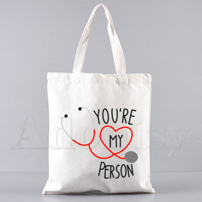 Grays Anatomy Shopping Bag Bolsas De Tela Grocery Shopper Shopping Jute Bag Pamučna torba Sacola Reciclaje od jute