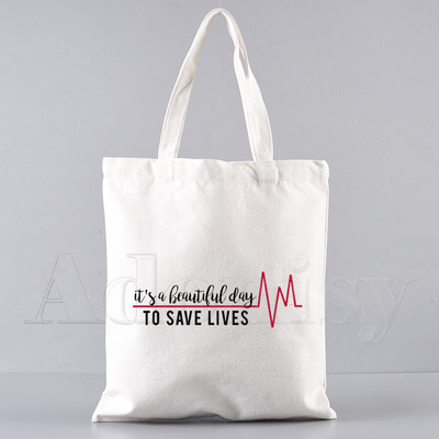 Grays Anatomy Shopping Bag Bolsas De Tela Grocery Shopper Shopping Jute Bag Pamučna torba Sacola Reciclaje od jute