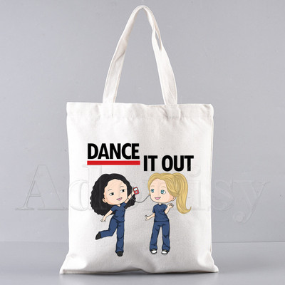Grays Anatomy Shopping Bag Bolsas De Tela Grocery Shopper Shopping Jute Bag Pamučna torba Sacola Reciclaje od jute