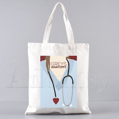 Grays Anatomy Shopping Bag Bolsas De Tela Grocery Shopper Shopping Jute Bag Pamučna torba Sacola Reciclaje od jute