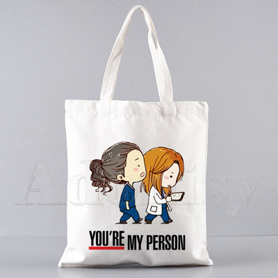 Grays Anatomy Shopping Bag Bolsas De Tela Grocery Shopper Shopping Jute Bag Pamučna torba Sacola Reciclaje od jute