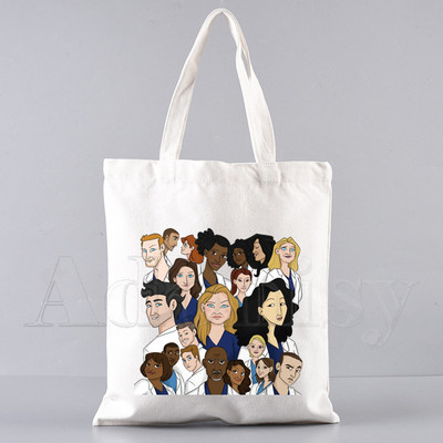 Grays Anatomy Shopping Bag Bolsas De Tela Grocery Shopper Shopping Jute Bag Pamučna torba Sacola Reciclaje od jute