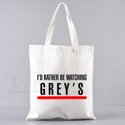 Grays Anatomy Shopping Bag Bolsas De Tela Grocery Shopper Shopping Jute Bag Pamučna torba Sacola Reciclaje od jute