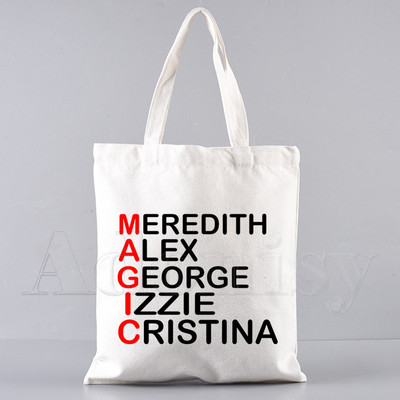 Grays Anatomy Shopping Bag Bolsas De Tela Grocery Shopper Shopping Jute Bag Pamučna torba Sacola Reciclaje od jute