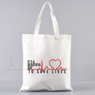 Grays Anatomy Shopping Bag Bolsas De Tela Grocery Shopper Shopping Jute Bag Pamučna torba Sacola Reciclaje od jute