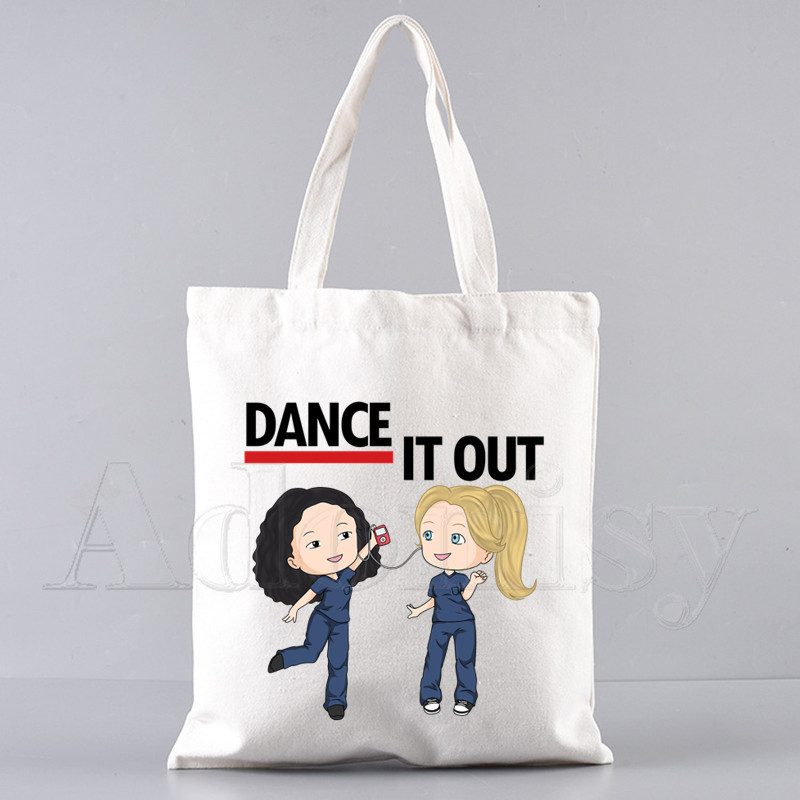 Grays Anatomy Shopping Bag Bolsas De Tela Grocery Shopper Shopping Jute Bag Pamučna torba Sacola Reciclaje od jute