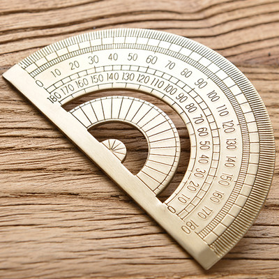 Vintažinė žalvario tiesi liniuotė mokiniams Kūrybiška metalinė trikampė liniuotė, lygintuvas Raštinės reikmenys Matavimo įrankis Mokykliniai reikmenys Nauja