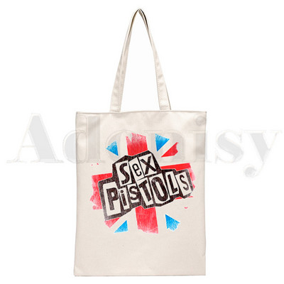 Sex Pistols Nostalgia Retro Rock Band Music Ullzang Дамска чанта Дамска елегантна платнена чанта Чанти за рамо Ежедневно пазаруване Дамска чанта за момичета