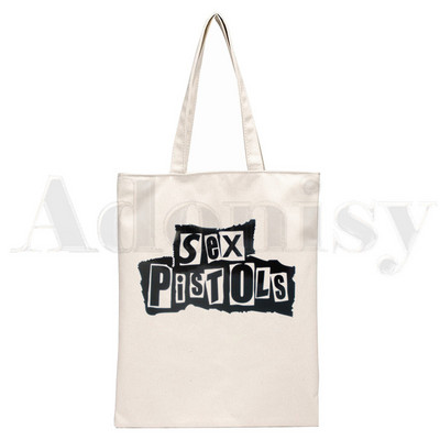 Sex Pistols Nostalgia Retro Rock Band Music Ullzang Дамска чанта Дамска елегантна платнена чанта Чанти за рамо Ежедневно пазаруване Дамска чанта за момичета