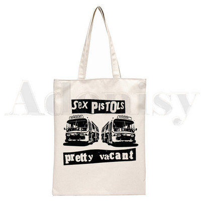 Sex Pistols Nostalgia Retro Rock Band Music Ullzang Дамска чанта Дамска елегантна платнена чанта Чанти за рамо Ежедневно пазаруване Дамска чанта за момичета