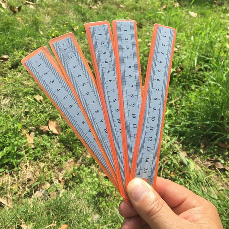 Divpusējs nerūsējošā tērauda taisns lineāls, metriskais kārtulas precizitātes mērīšanas rīks 15 cm/6 collas 30 cm/12 collas skolas biroja piederumi