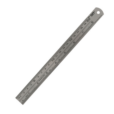 Nerūsējošā tērauda divpusējs taisns lineāls centimetrs collas mērogs metriskais lineāls, precīzijas mērinstruments 15cm/20cm/30cm/50cm