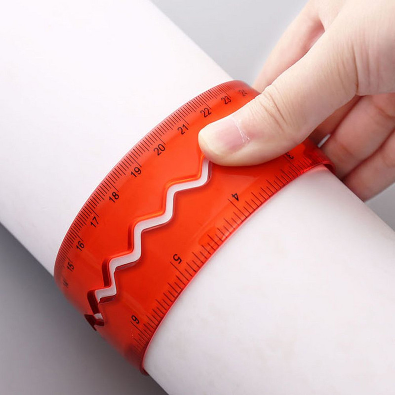 30 cm minkšta liniuotė, sulankstoma skaidri matavimo liniuotė Kūrybinės raštinės reikmenys studentų biuro reikmenys, daugiafunkciniai „pasidaryk pats“ piešimo įrankiai