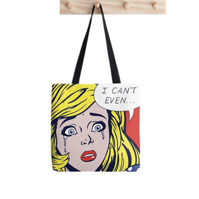 2021. Shopper Gustav Klimt The kiss printed Tote Bag žene Harajuku shopper torbica djevojka Torba za kupovinu na rame Ženska platnena torba