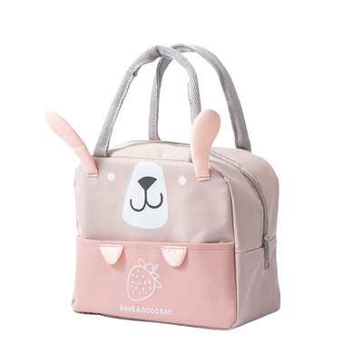 Slatke zečje uši Termalne torbe za ručak s hranom za djecu Kawaii prijenosna torbica za piknik za putovanja izolirana rashladna torbica za hranu Bento torba za pohranu