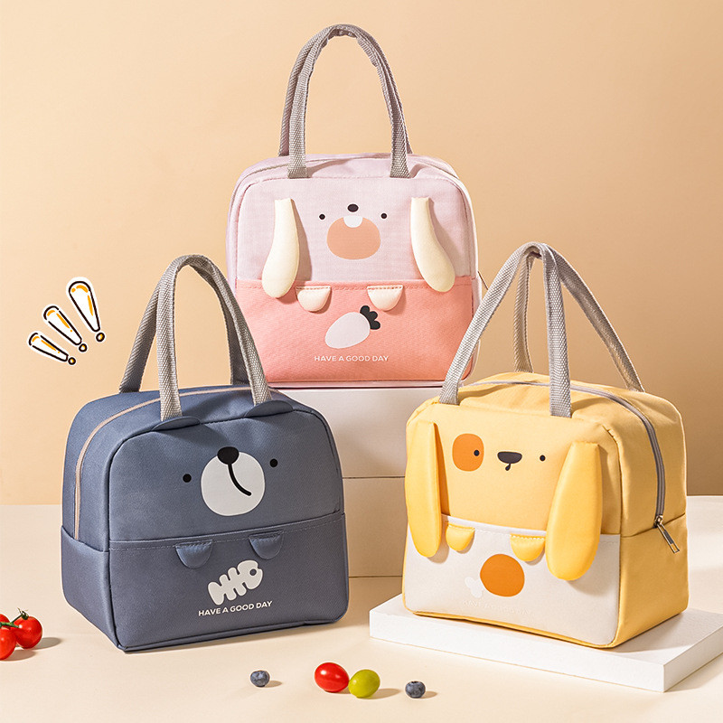 Slatke zečje uši Termalne torbe za ručak s hranom za djecu Kawaii prijenosna torbica za piknik za putovanja izolirana rashladna torbica za hranu Bento torba za pohranu