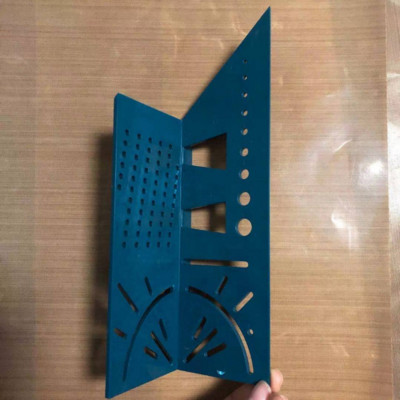 Naujos medienos apdirbimo liniuotės 3D kampinis kvadrato matavimo įrankis 45 laipsnių ir 90 laipsnių metalinės liniuotės mokykliniai reikmenys