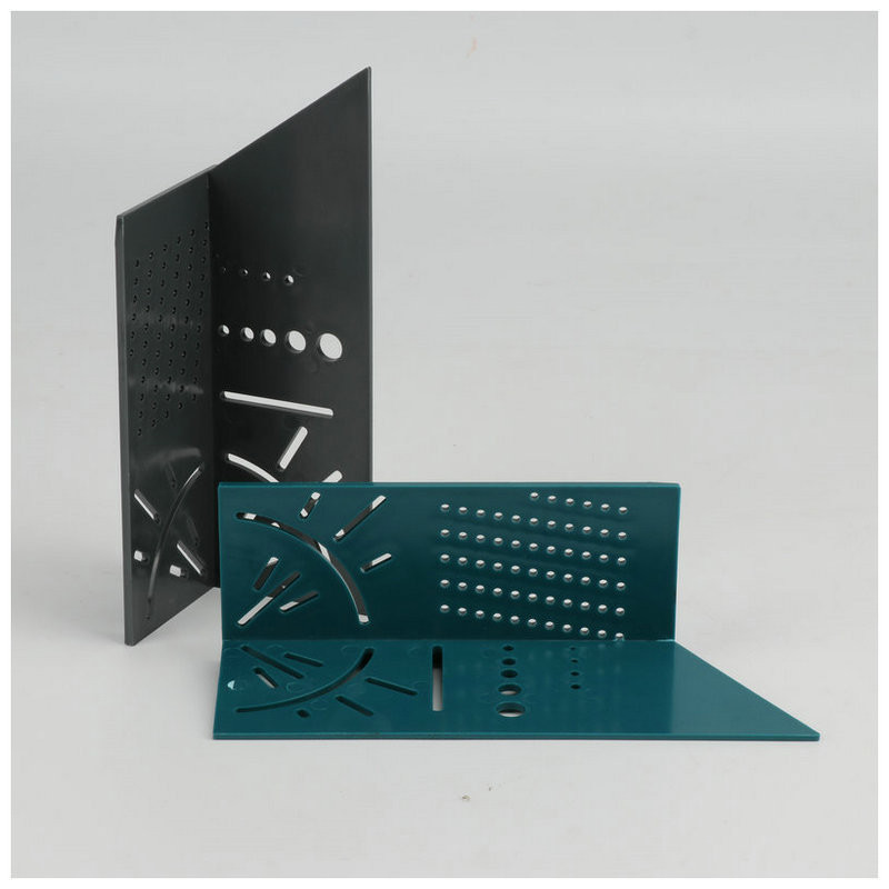 Naujos medienos apdirbimo liniuotės 3D kampinis kvadrato matavimo įrankis 45 laipsnių ir 90 laipsnių metalinės liniuotės mokykliniai reikmenys