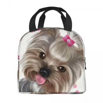 Γιορκσάιρ Terrier Dog Insulated Lunch Bag for Women Waterproof Puppy Yorkie Thermal Cooler Lunch Tote Office Work School