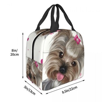 Γιορκσάιρ Terrier Dog Insulated Lunch Bag for Women Waterproof Puppy Yorkie Thermal Cooler Lunch Tote Office Work School