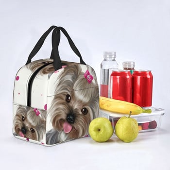 Γιορκσάιρ Terrier Dog Insulated Lunch Bag for Women Waterproof Puppy Yorkie Thermal Cooler Lunch Tote Office Work School