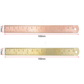 15 cm vintažinė žalvario liniuotė Žymė rožinio aukso matavimo tiesi liniuotė Kanceliarinės prekės Metalo dažymas piešimo įrankis Mokykliniai reikmenys