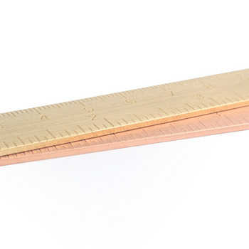 15 см винтидж месингова линийка Отметка за измерване на права линийка от розово злато Канцеларски материали Инструмент за рисуване с метална живопис Ученически пособия