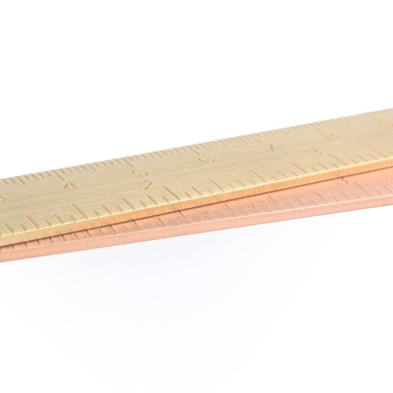 15 cm vintažinė žalvario liniuotė Žymė rožinio aukso matavimo tiesi liniuotė Kanceliarinės prekės Metalo dažymas piešimo įrankis Mokykliniai reikmenys