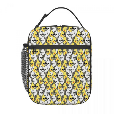 Per daug paukščių Cockatiel Squad termiškai izoliuotas pietų krepšys, vyras, atnaujinamas pietų konteineris, maisto dėžutė, kelionė