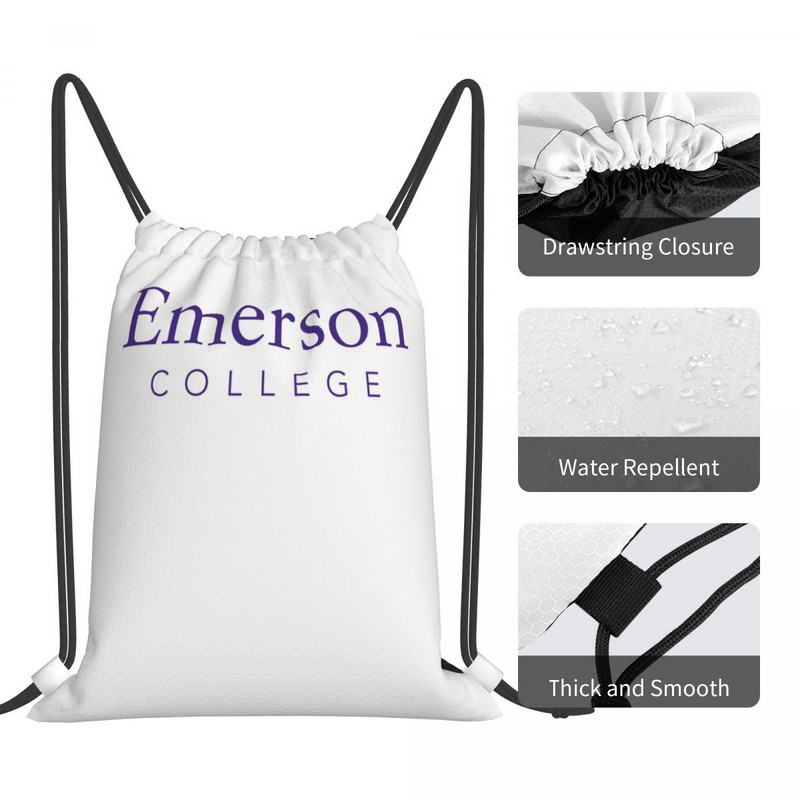 Emerson College'i logo Pingutusnöör Kotid Seljakotid Käekotid Kawaii kott Seljakott Anime Kooli kingakott