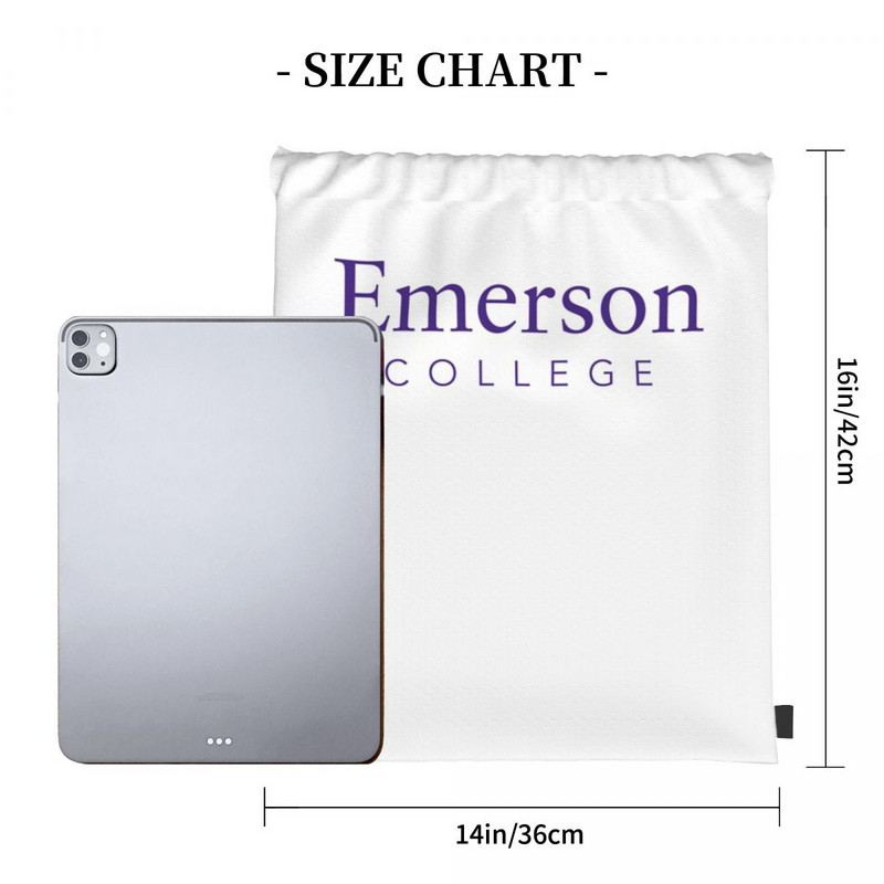 Emerson College'i logo Pingutusnöör Kotid Seljakotid Käekotid Kawaii kott Seljakott Anime Kooli kingakott