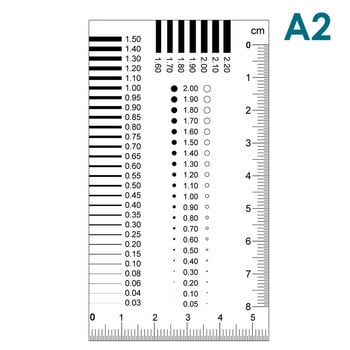 Measuring Pass Badge Gauge Stain Card Point Gauge Wire Gauge Διάφανη ταινία χάρακα Stain Crack Χάρακας αντίθεσης Δώρα χονδρικής