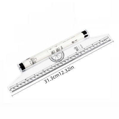 Instrument de desen multifuncțional. Riglă de rulare pentru rulare. Riglă de rulare metrică.