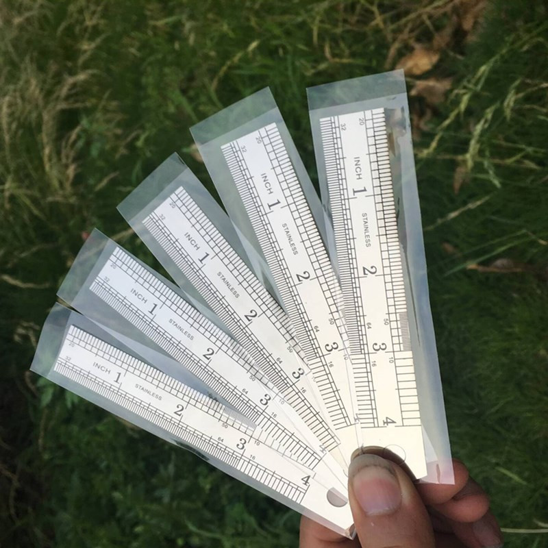 Μεταλλικός ίσιος χάρακας από ανοξείδωτο ατσάλι 10 cm Εργαλείο μέτρησης διπλής κλίμακας ίντσας Σχολικό προμήθειο Γραφείο Καλλιτέχνης Φοιτητής Σχέδιο Χαρτικά