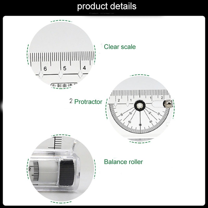 Мултифункционална линийка за рисуване Преносима универсална успоредна линийка Практичен инструмент за измерване за училищен офис линейка школьная