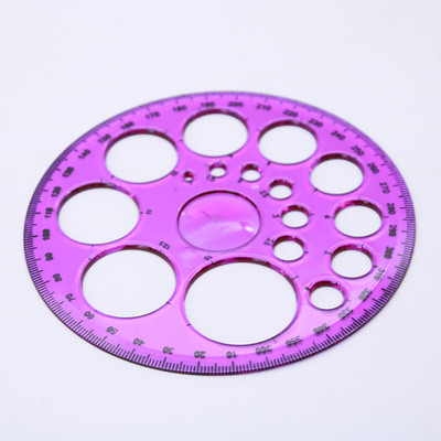 1 τμχ Νέο εργαλείο Στρογγυλό πρότυπο χάρακα γραφείου Σχέδιο με ανάγλυφο καλούπι Κυκλικό πρότυπο χάρακα 360 μοιρών