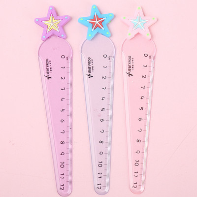 1 κομμάτι Lytwtw's Cute Carrot Star Sword Kawaii Stationery Cartoon Σχέδιο Δώρο Γραφείου Σχολικό Γατάκι ίσιο Πλαστικό χάρακα