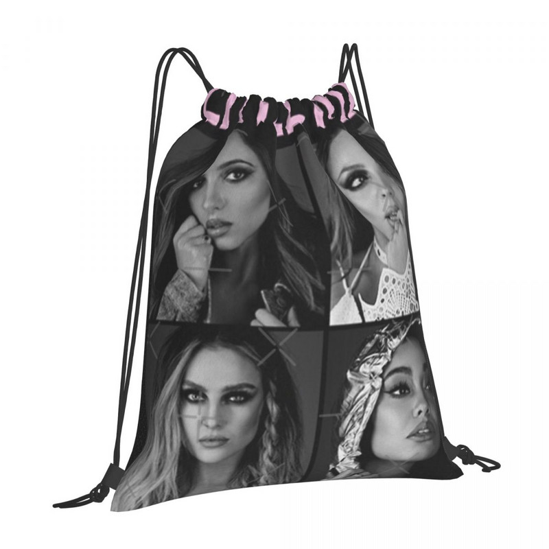 Oficiálna potlač s merchandise Little Mix, 3 tašky so sťahovacou šnúrkou, batohy, taška, dámska taška, pánske batohy, tašky na mieru s logom