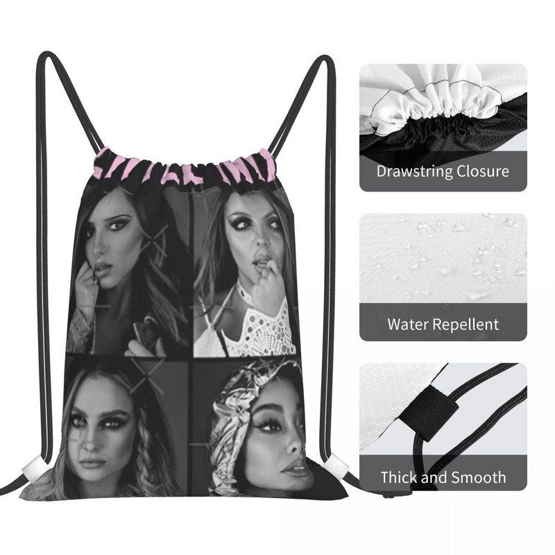 Oficiálna potlač s merchandise Little Mix, 3 tašky so sťahovacou šnúrkou, batohy, taška, dámska taška, pánske batohy, tašky na mieru s logom