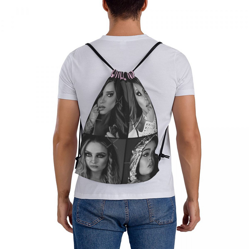 Oficiálna potlač s merchandise Little Mix, 3 tašky so sťahovacou šnúrkou, batohy, taška, dámska taška, pánske batohy, tašky na mieru s logom