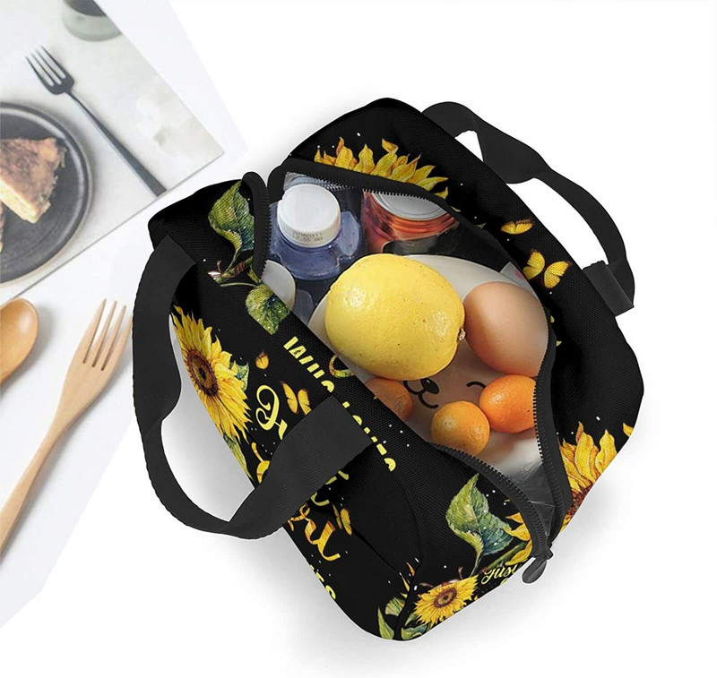 Suncokret izolirana torba za ručak za žene Samo djevojka koja voli suncokrete Kutija za ručak za višekratnu upotrebu Posude za hranu za muškarce Prijenosni hladnjak