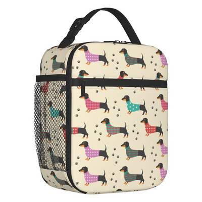 Long Dachshund Sausage Inolated Lunch Bags for Outdoor Picnic Badger Dog Lover Resuable Cooler Thermal Lunch Box Γυναικεία Παιδιά