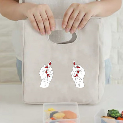 Fashion Print Insulation Θερμική τσάντα μεσημεριανού φαγητού για πικ-νικ Γυναικεία τσάντα μεσημεριανού φαγητού Γυναικείες Παιδικές ανδρικές τσάντες ψύξης οικολογικές πάνινες τσάντες