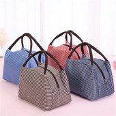 Stripes pusdienu soma sievietēm izotermiska soma Iepakots pārtikas termiskais maisiņš termomaisiņš bērniem pusdienu soma ledusskapja soma