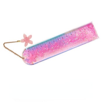 Oil Quicksand Bookmark Ruler Cute Girl Ruler Мултифункционални ученически канцеларски материали a Везна