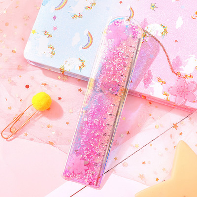 Uljni živi pijesak ravnalo za oznake Slatka djevojka ravnalo Višenamjenski studentski pribor a vaga