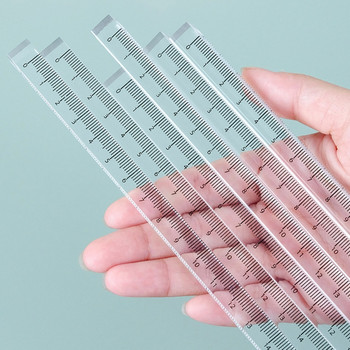 Прозрачна пластмасова линийка 0-30 см права линийка за художници Дизайнери Студент Архитект Инженер Учител