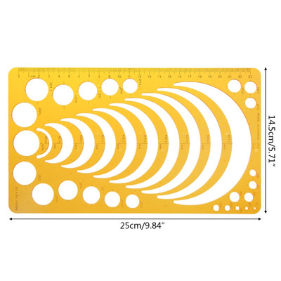 K Ρητίνη Κύκλοι Τετράγωνα Τρίγωνο Γεωμετρικό πρότυπο χάρακα Στένσιλ Εργαλείο μέτρησης Whosale&DropShip